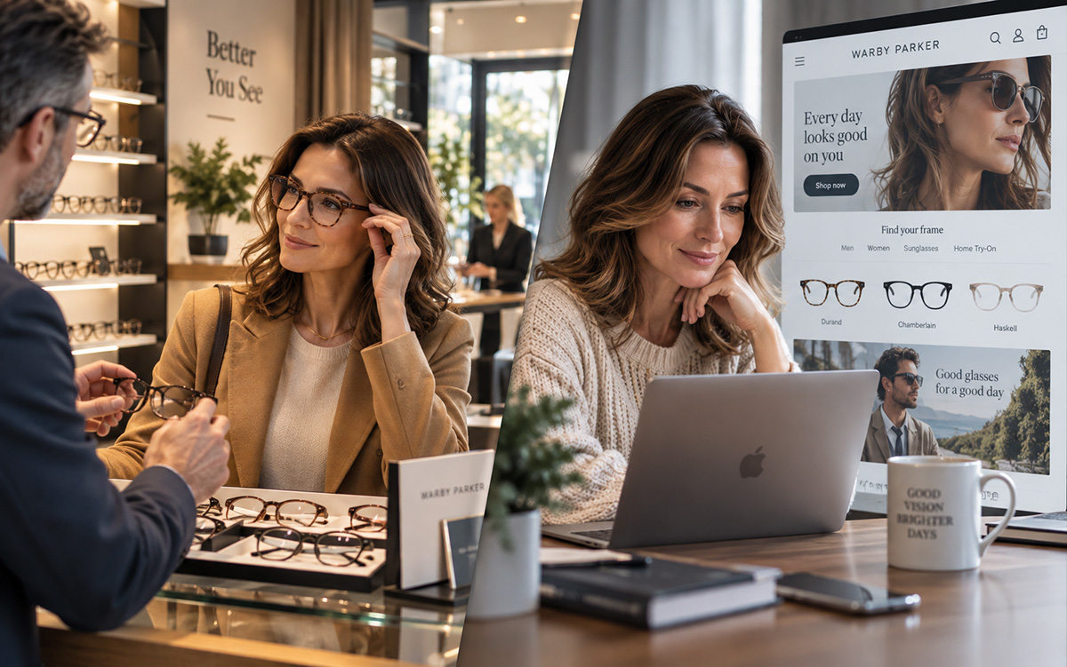 Independent optical experience compared with modern online eyewear shopping